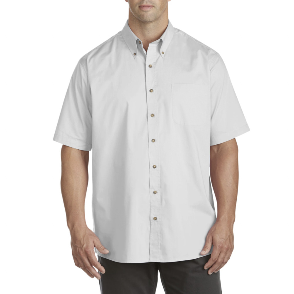 [Harbor Bay] HB White Short Sleeve Button Down Shirt Casual NWT Size 3XL